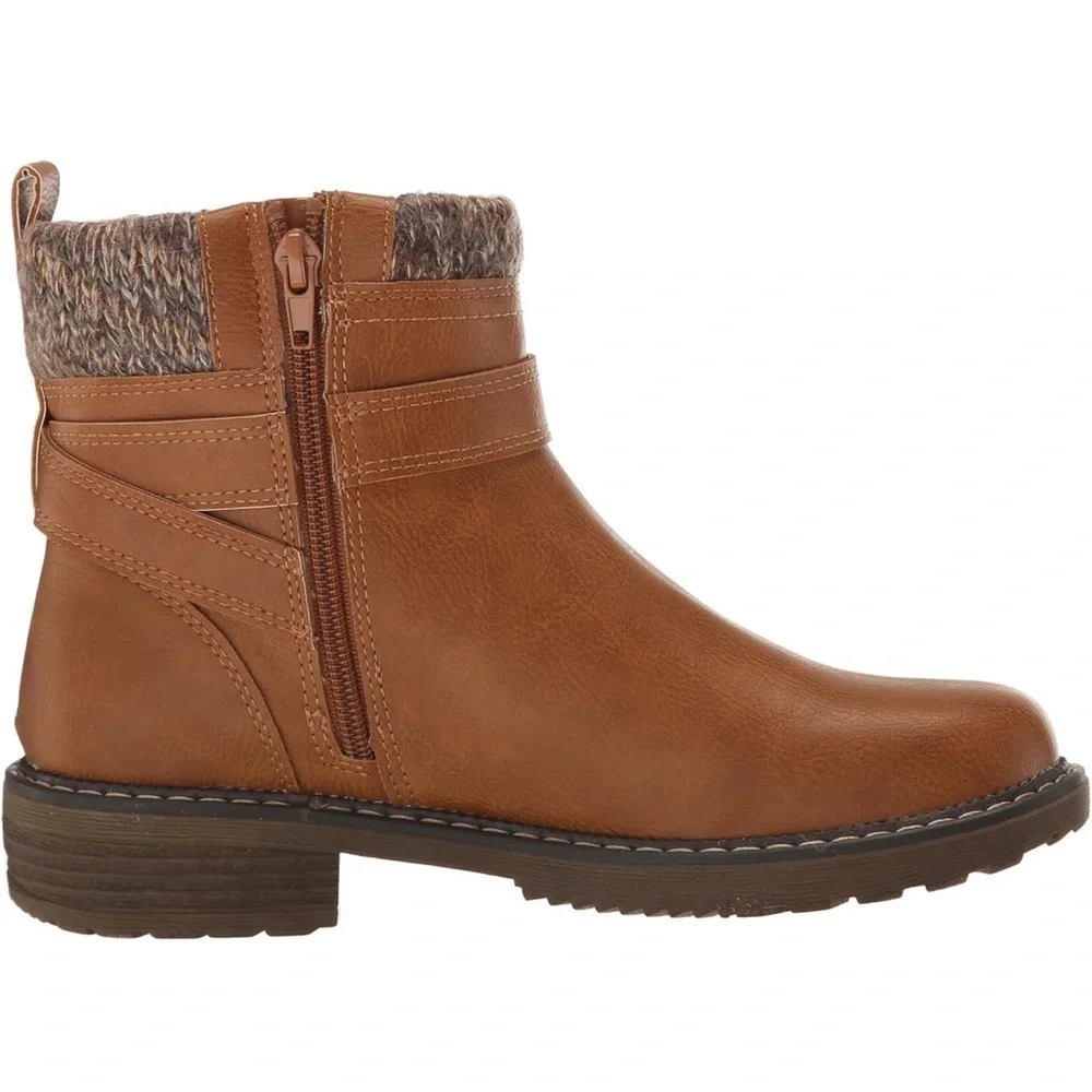 NWT Muk Luks Women’s Garland Gina Knit Cuff Ankle Boots 6.5W - wide size - Picture 6 of 13